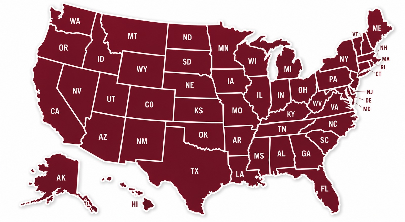 Go Auto Freight nationwide coverage map — all 50 states