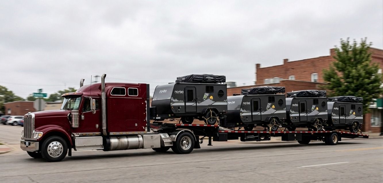 Car transport carrier with properly prepared and secured vehicles